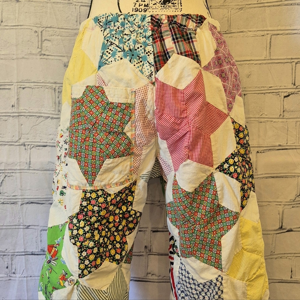 Patchwork Multicolor Long Bloomers - Picture 4 of 4